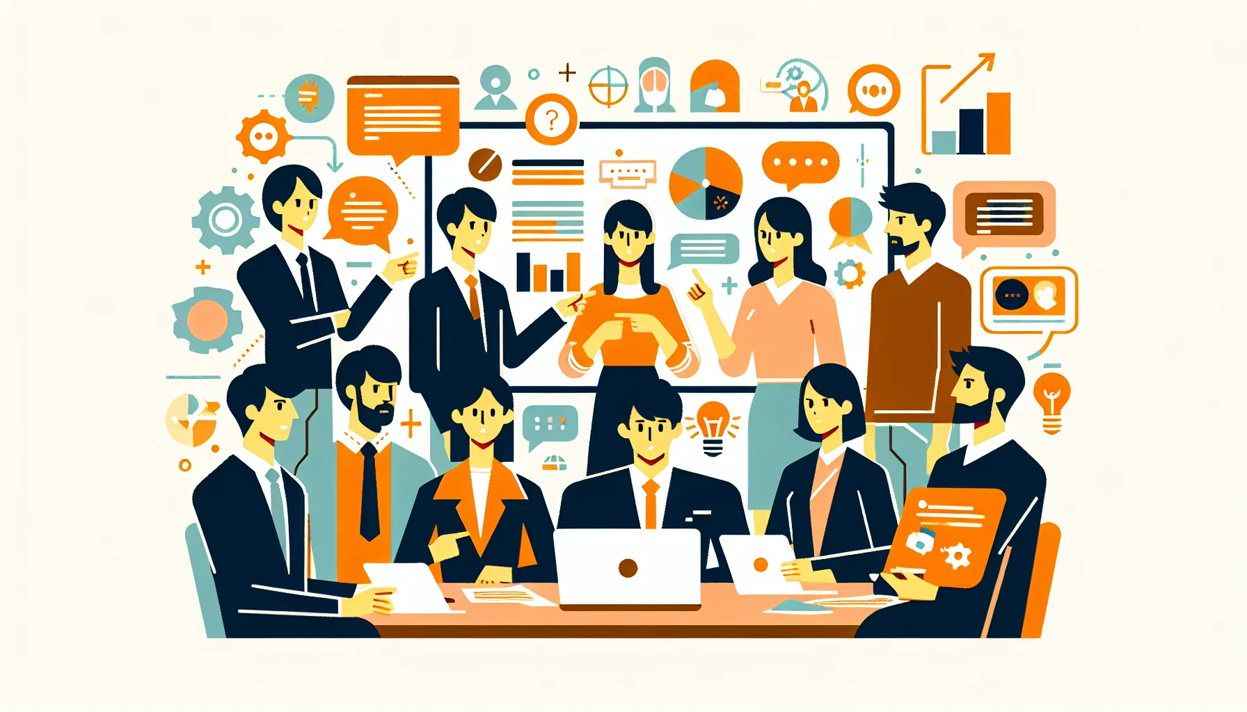 口頭説明だけの会議の問題点のイメージ図