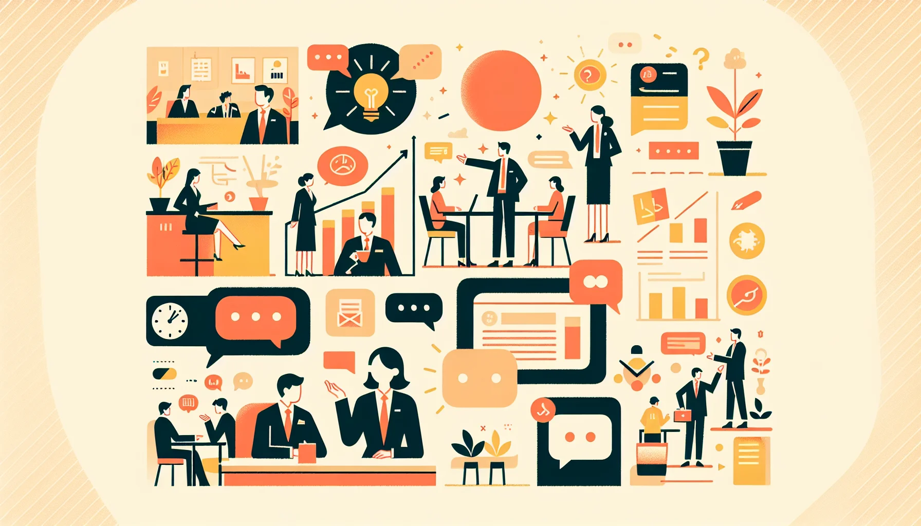 「連絡」と「依頼」のすれ違いが起きやすい場面のイメージ図